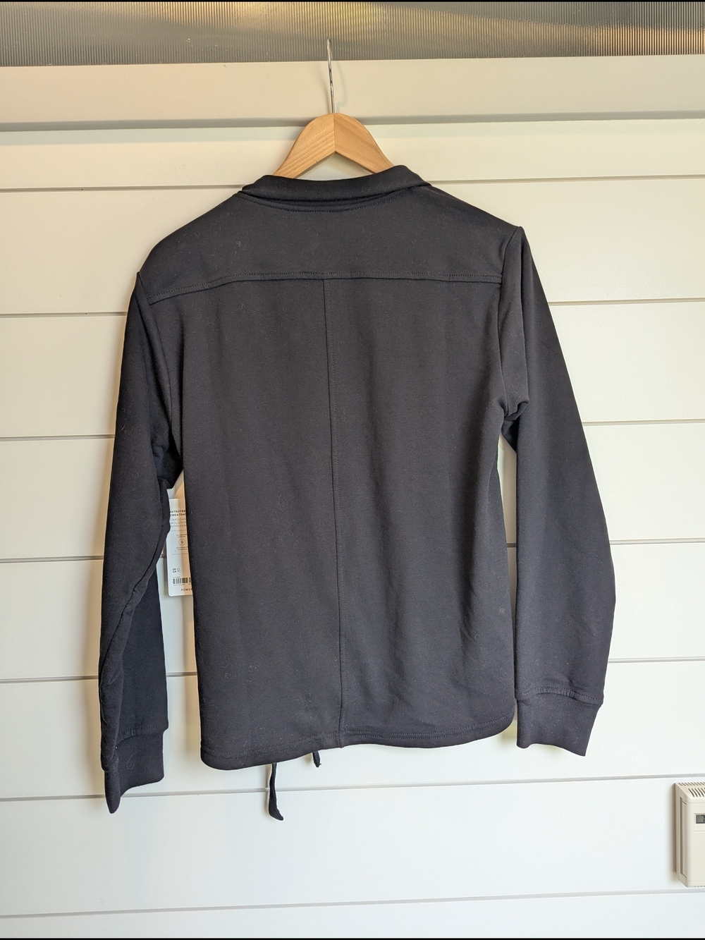 Athleta Retroterry Wrap Sweatshirt Black XS New With Tags - Picture 8 of 11